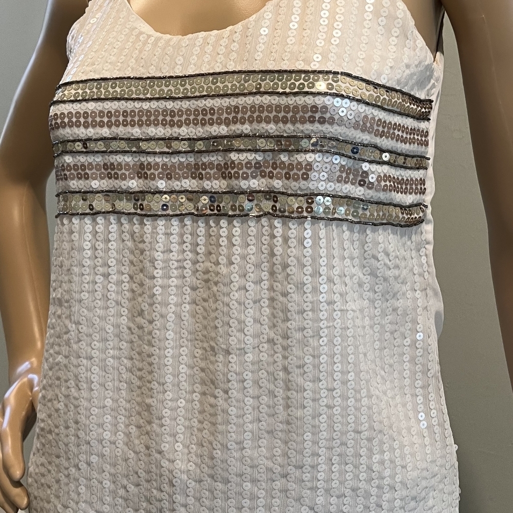 White House Black Market Sequins Tank Top in Size XXS - Picture 3 of 15